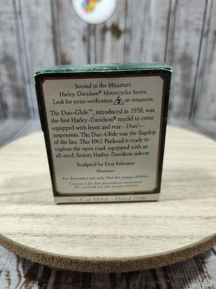 2000 Hallmark Keepsake Ornament 1962 Duo-Glide Harley-Davidson Miniature - Picture 3 of 9